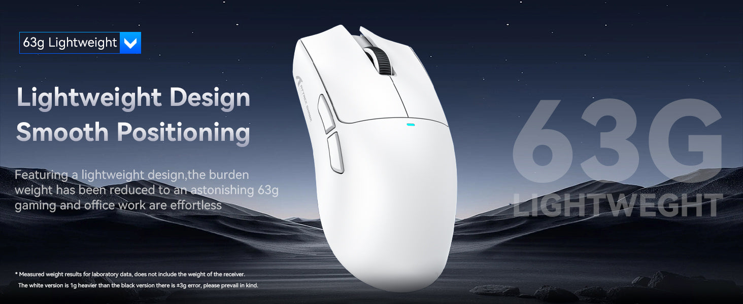 MAMBASNAKE x ATTACK SHARK X11 Gaming Mouse with Magnetic Charging Dock, PixArt PAW3311 Gaming Sensor