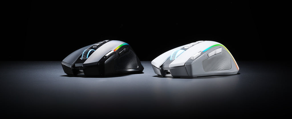 Redragon M612 PRO RGB BT 2.4G Gaming Gamer Mouse, 8000 DPI Wireless Optical 9 Programmable Buttons 7 Backlit Modes, B