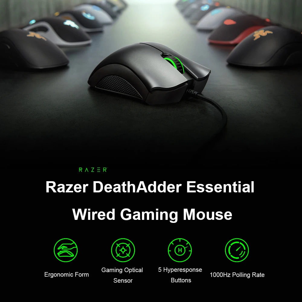 Original Razer Series Wired Mouse And DeathAdder V3 Pro Wireless Gaming Mouse 63g Ultra Lightweight 30K DPI Optical Sensor Mice