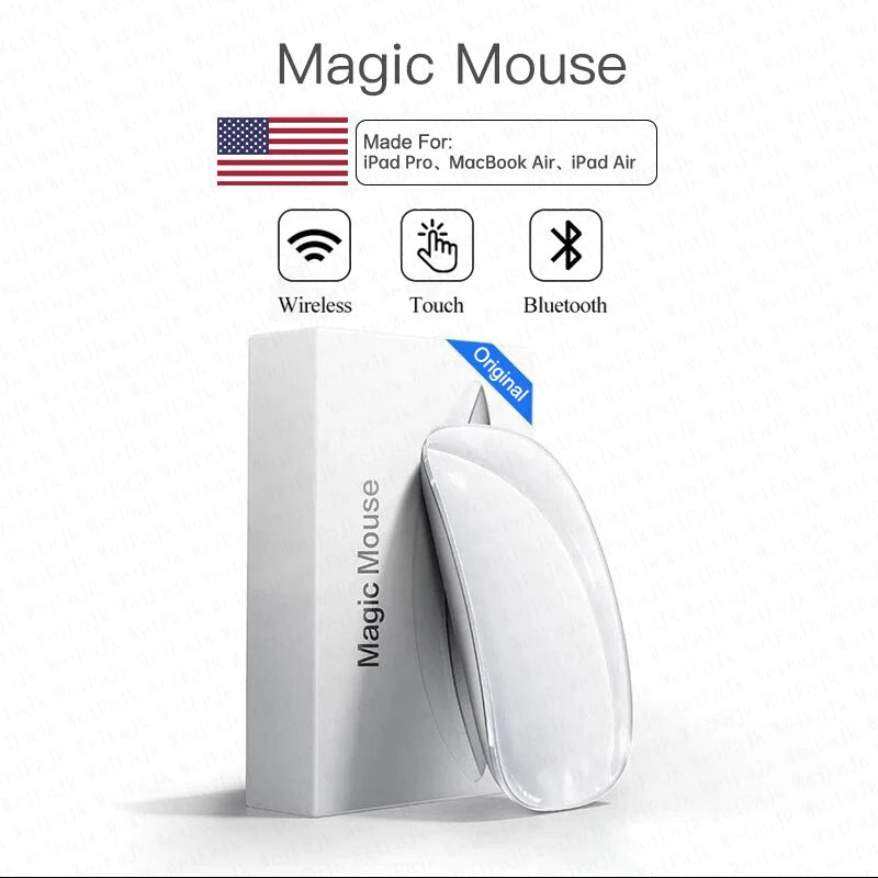 For Apple Original Wireless Bluetooth Touch Magic Mouse For Macbook Pro Air Mini Laptop Tablet PC iPad Gaming Ergonomico Mouse