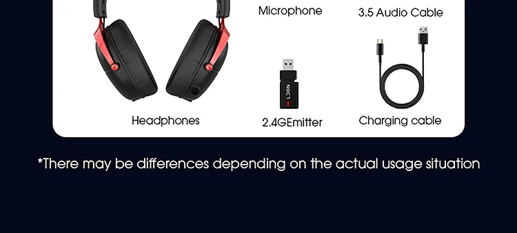 LDON F04 Gaming Wireless Headphone with Mic Over-Ear Headphones Bluetooth 5.3 40mm Driver 2.4G/Wireless Game Headsets