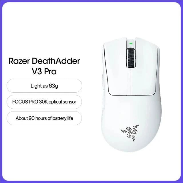 Original Razer Series Wired Mouse And DeathAdder V3 Pro Wireless Gaming Mouse 63g Ultra Lightweight 30K DPI Optical Sensor Mice