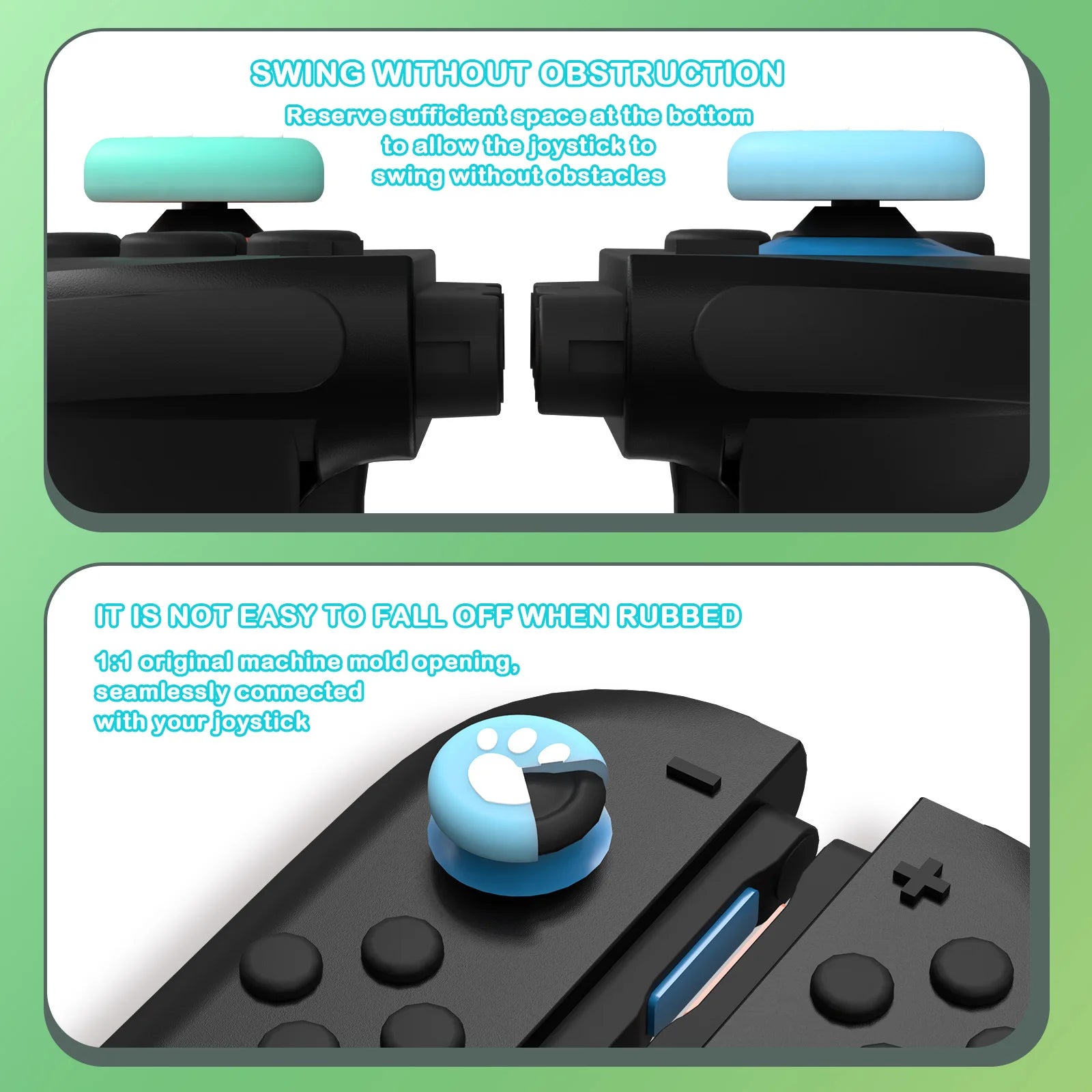 Thumb Skin Grips Caps for Nintendo Switch 2 Joystick Cover Case for Switch2 Silicone Soft Cat Paw Cover Game Console Accessories