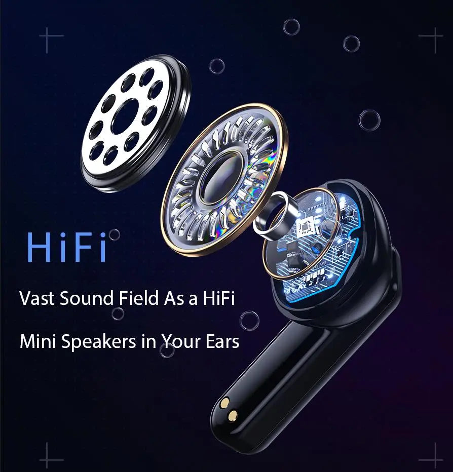 Awei T53 TWS Bluetooth Earbuds Gaming Wireless Headphones Call Noise Reduction Earphones with Shenzhen HongKong RGB Light
