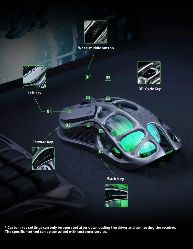 Gravastar M1 Gamer Mouse Magnesium Alloy Wireless Bluetooth Mouse Gravastar M2 With 4k Receiver Rgb Low Latency Gaming Mice Gift