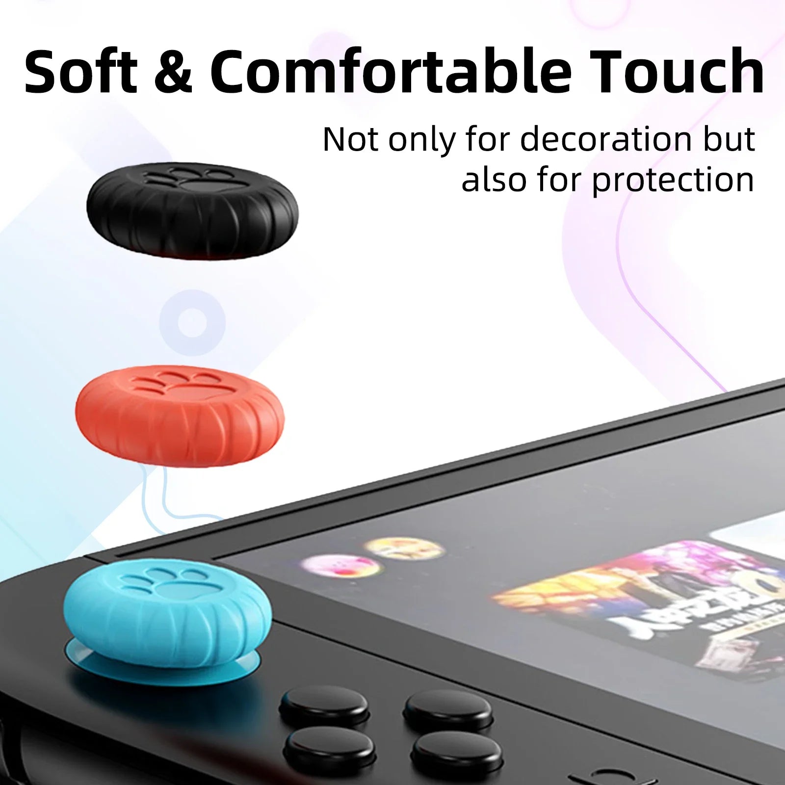 6pcs Thumb Stick Grip Caps for Nintendo Switch 2 Joy-Con Joystick Cover Switch2 Thumbstick Silicone Case Controller Accessories