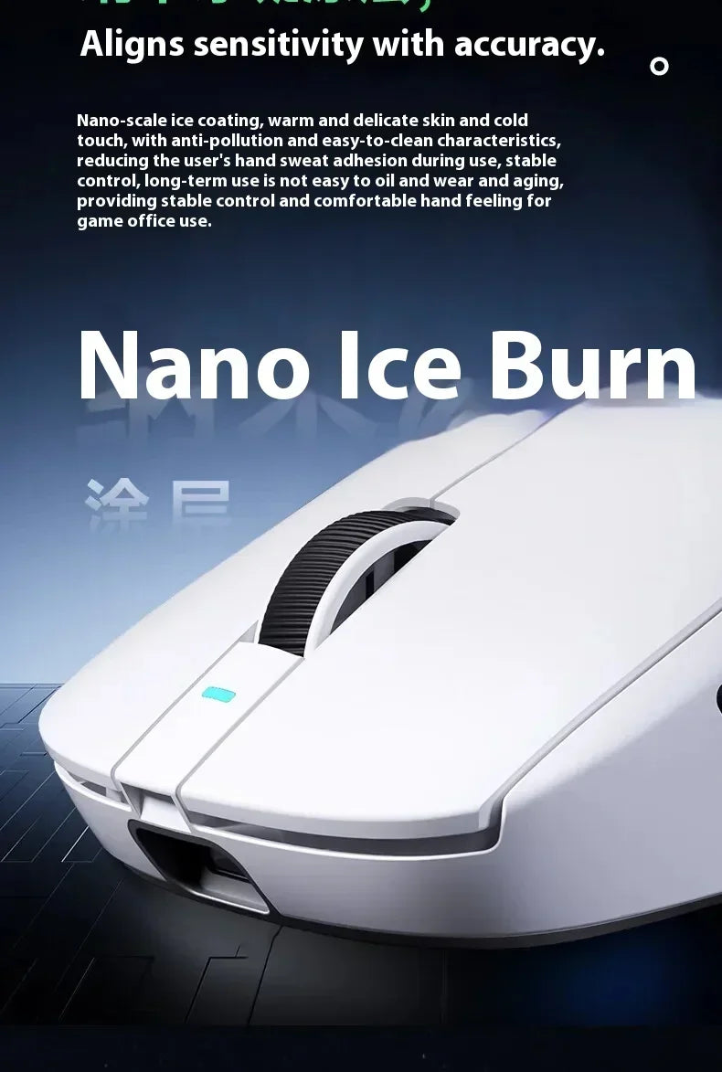 MCHOSE A7 Series Mouse PAW3950 8K Top Speed Receiver Ergonomics 2.4G Wireless Gaming E-Sports Mice Customized PC Accessory Gifts