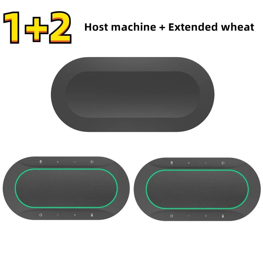 Omnidirectional Microphone for 300㎡ 1-8 360° Pickup Wireless Dongle Conference Speaker USB LAN for Meeting Classroom Easy Set up