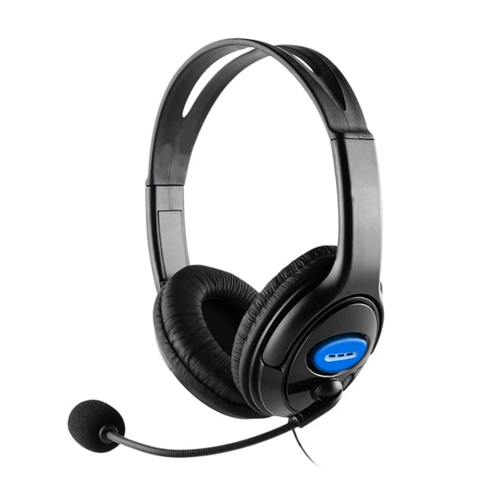 Headphones 3.5mm Wired Gaming Headset Earphones Music For PS4 Play Station 4 Game PC Chat computer With Microphone 120° Rotation