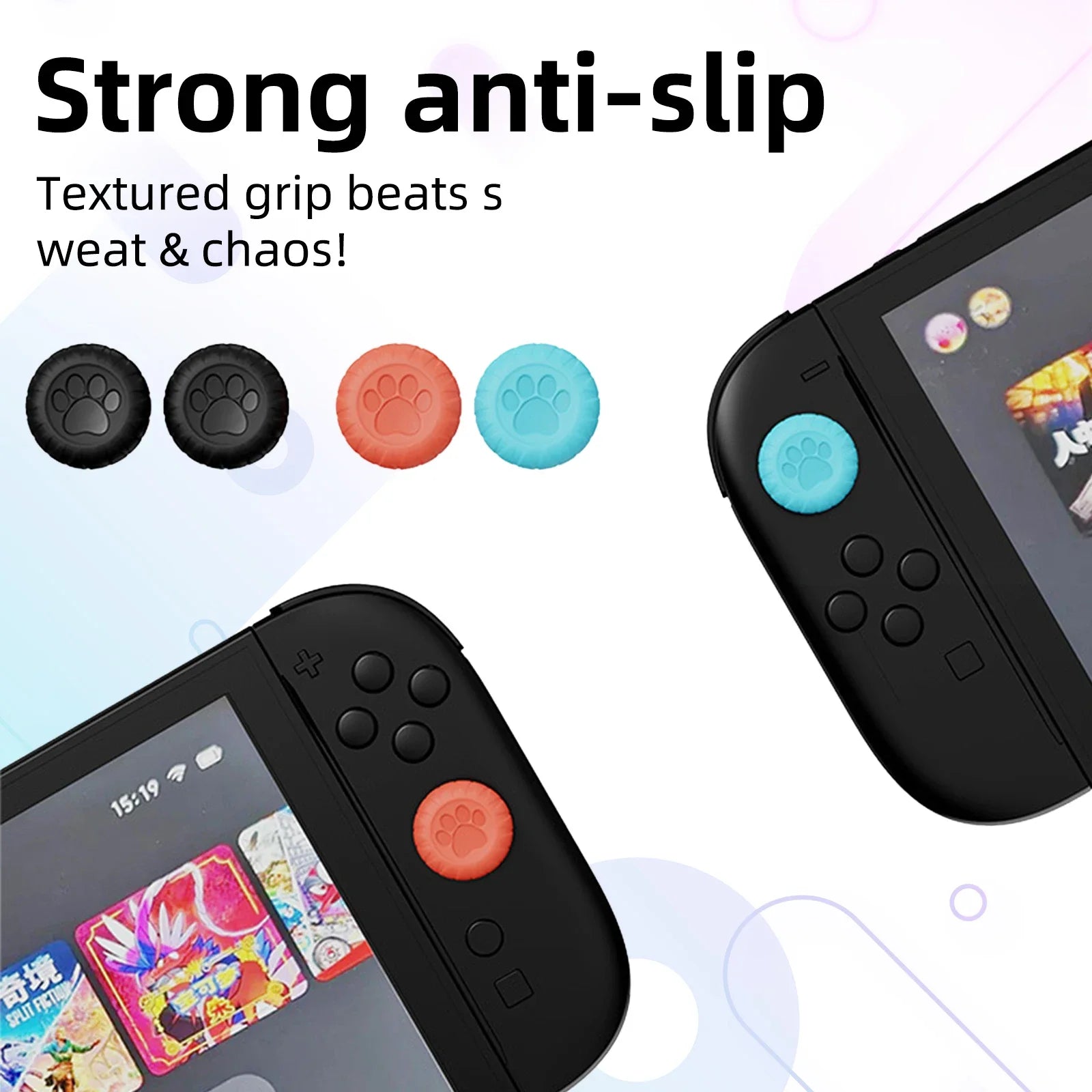 6pcs Thumb Stick Grip Caps for Nintendo Switch 2 Joy-Con Joystick Cover Switch2 Thumbstick Silicone Case Controller Accessories