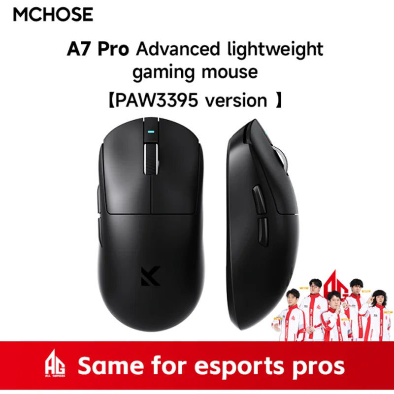 New Mchose A7 Pro Ultra Lightweight Wireless Gaming Mouse 59g With Dual 8k Polling Rate 42000 Dpi And 500mah Ultra-Low Latency