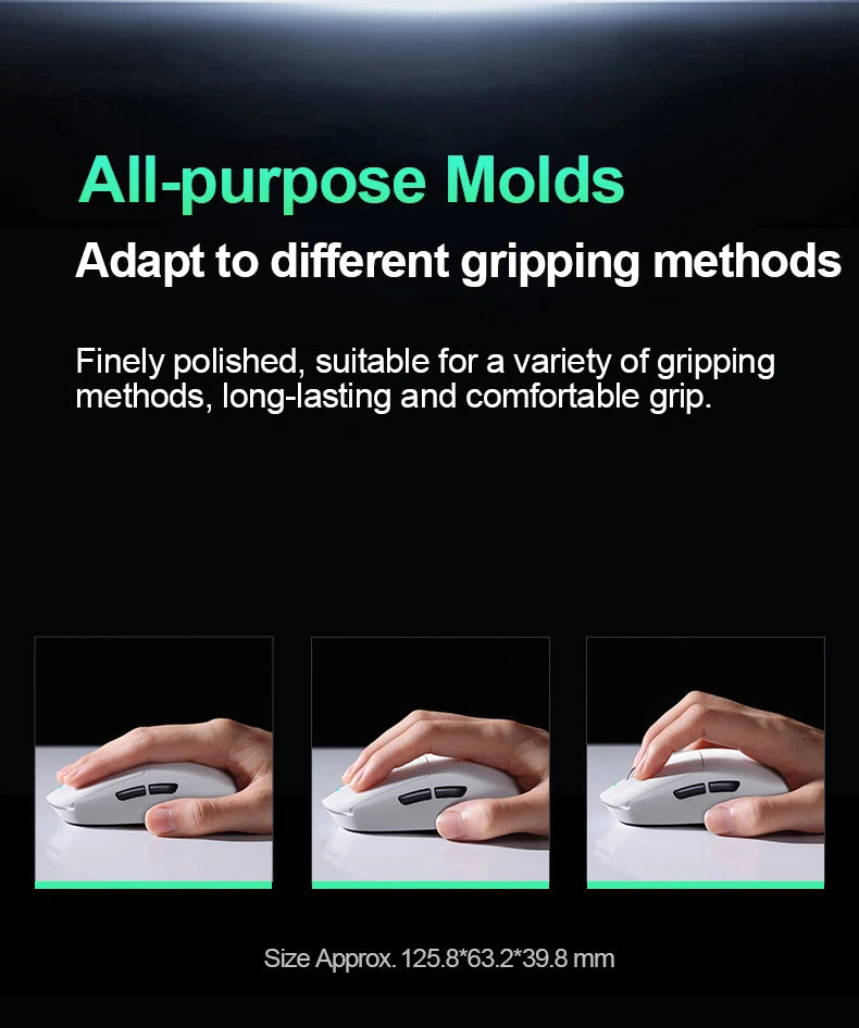MCHOSE A7 Pro Wireless E-sports Gaming Mouse Bluetooth Rechargeable PAW3395 Lightweight Ergonomic 2.4G Wireless Mouse
