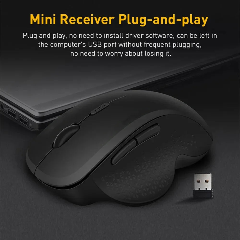 Wireless Mouse Rechargeable Bluetooth Mouse 4000DPI Silent Mice 2.4G USB Gaming Receiver for Mackbook PC Laptop Accessories