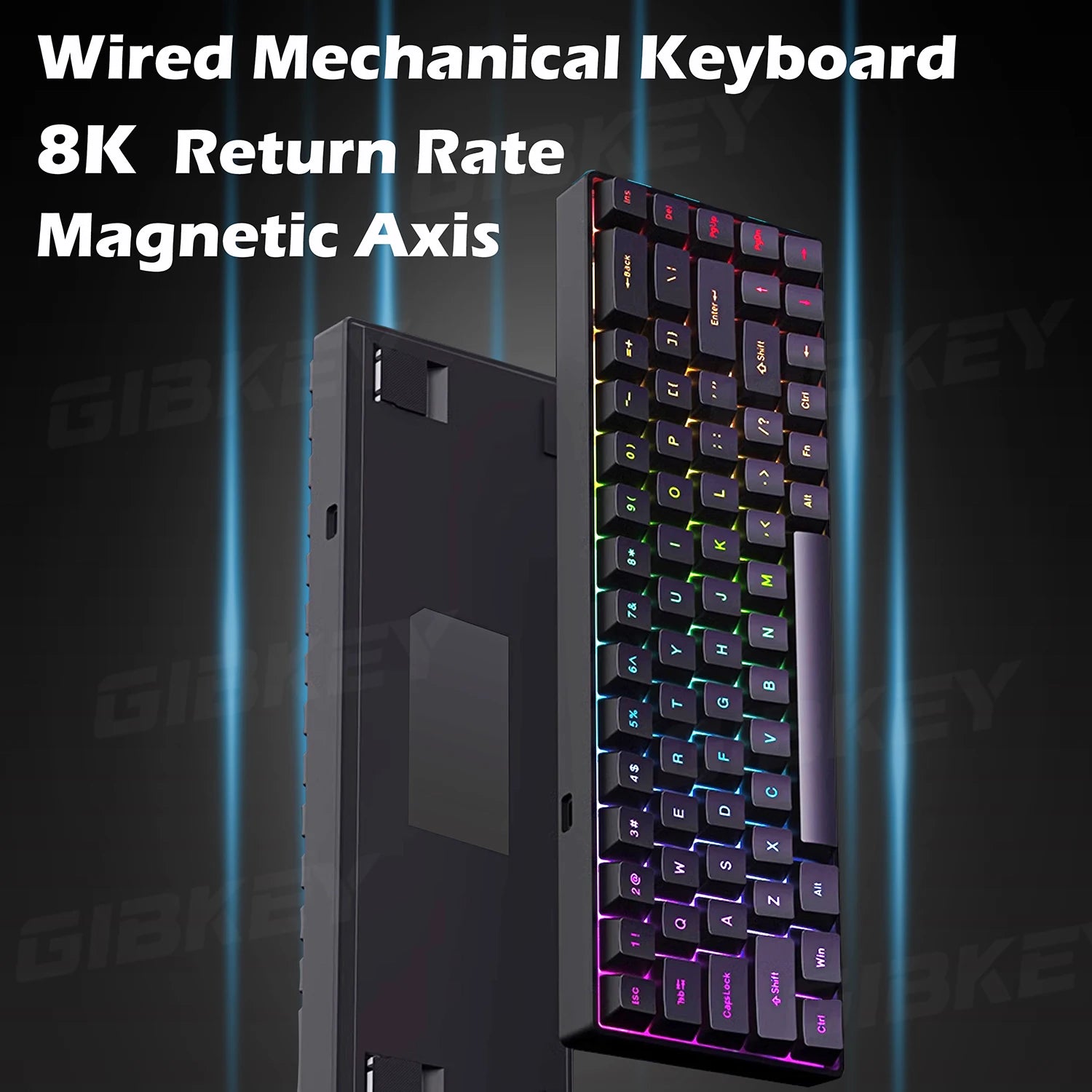 Magnetic Axis Gaming Mechanical Keyboard RGB Backlight 8K Return Rate Hot Swap switch Custom Key Range E-Sport Game keyboards