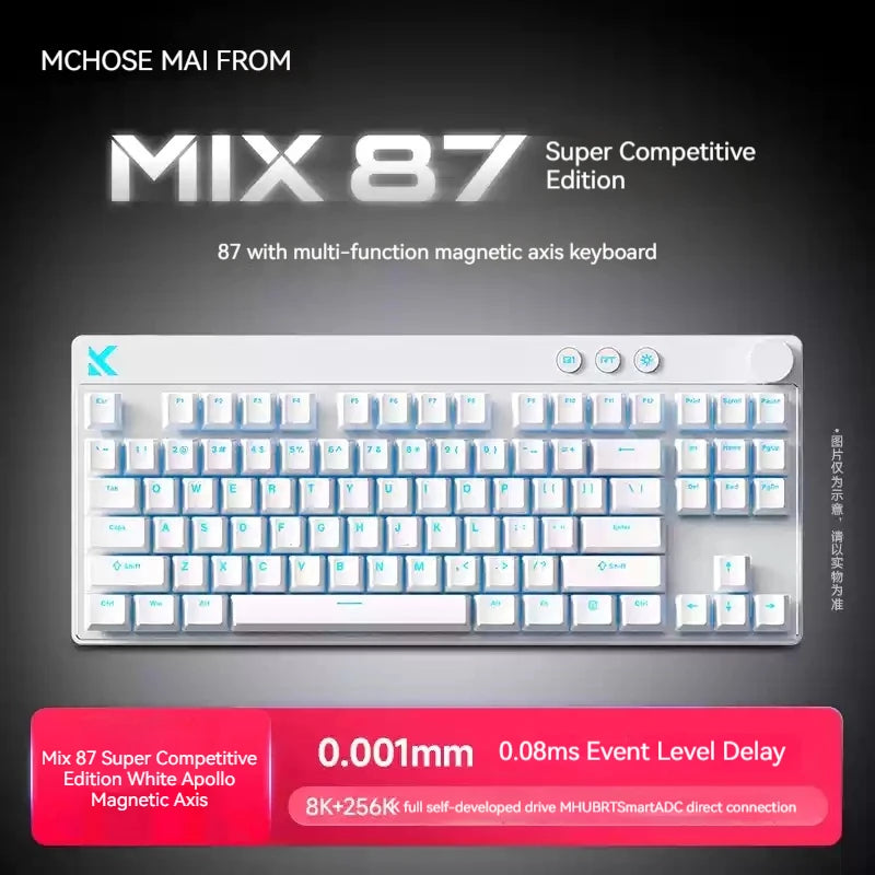 Mchose Mix 87 Magnetic Axis Mechanical Keyboard Customized Esports Fps Gaming Dedicated Wired Valorant Magnetic Axis Keyboard