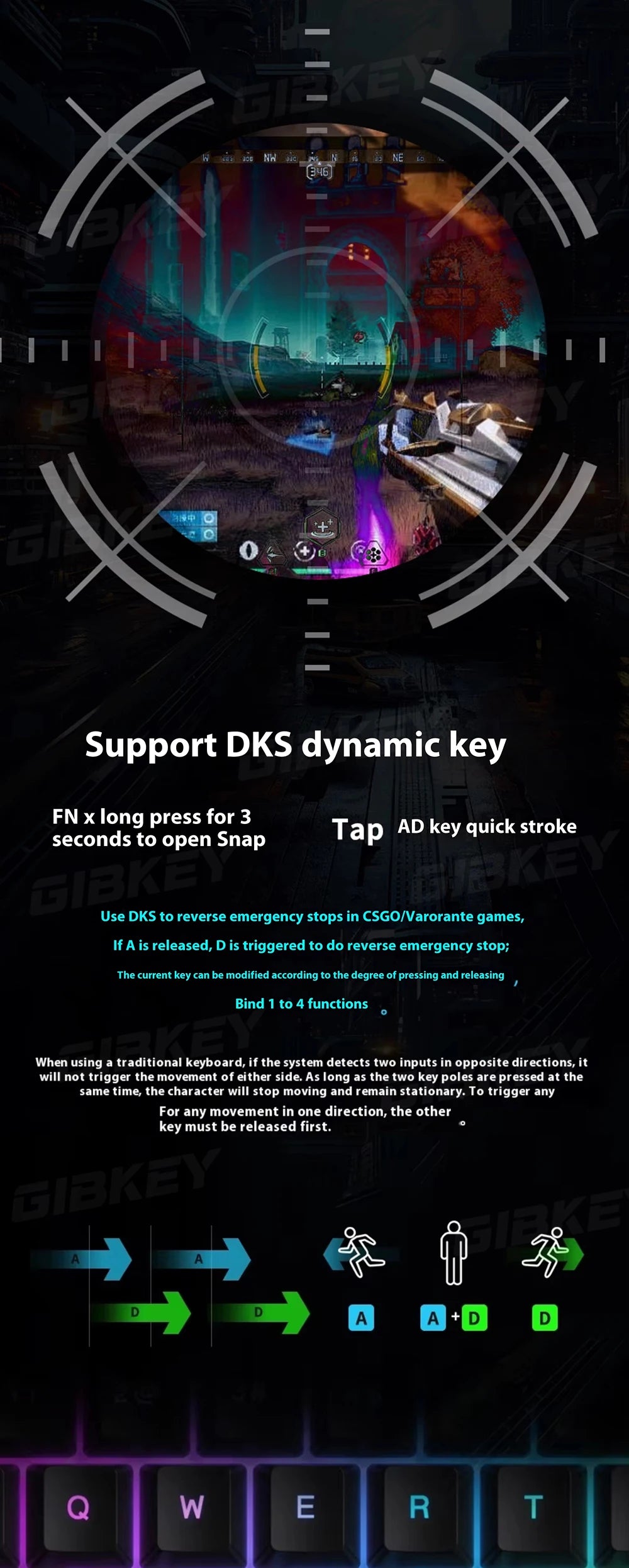 Magnetic Axis Gaming Mechanical Keyboard RGB Backlight 8K Return Rate Hot Swap switch Custom Key Range E-Sport Game keyboards