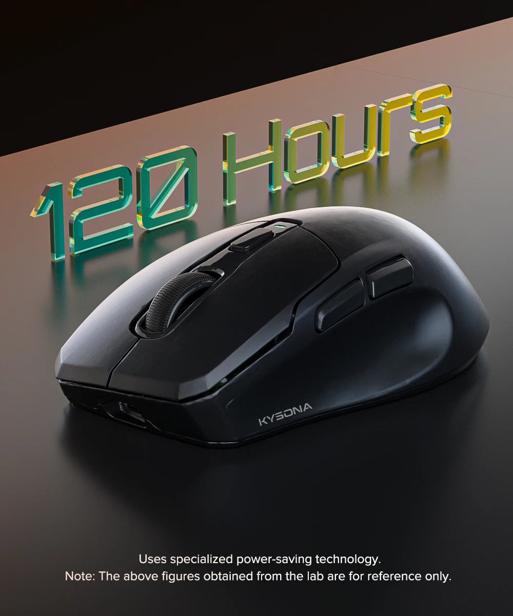 KYSONA Uranus Pro PAW3395 Wireless Gaming Mouse 54g Lightweight 8KHz Polling Rate 26000DPI Ultimate Optical Sensor For Laptop PC