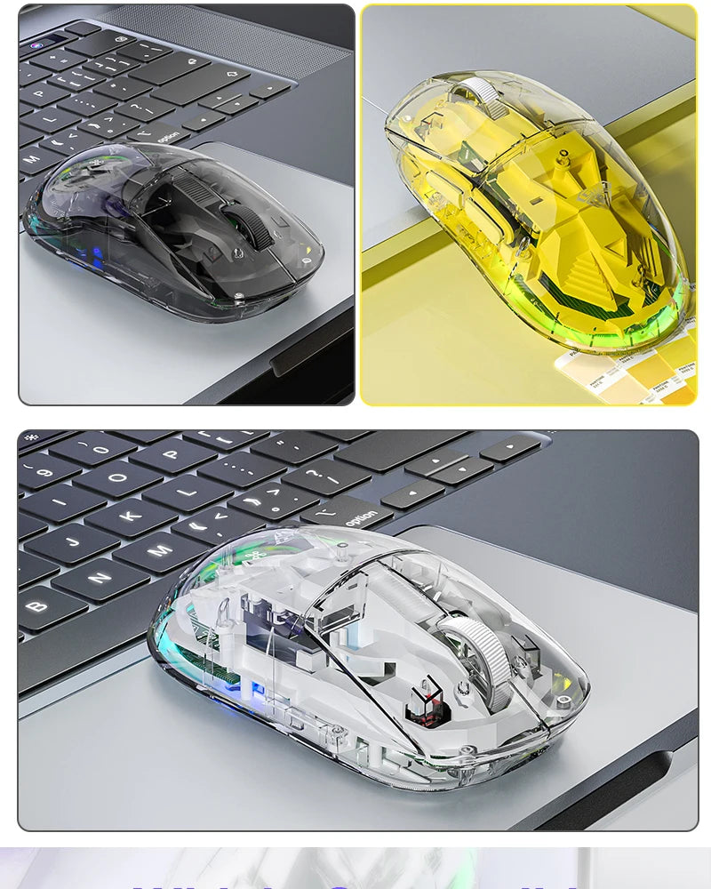 AULA SC660 Wireless Mouse Bluetooth Gaming Mouse 10000DPI Optical Sensor Macro Programmable Ergonomic Mice For Laptop PC Gamer