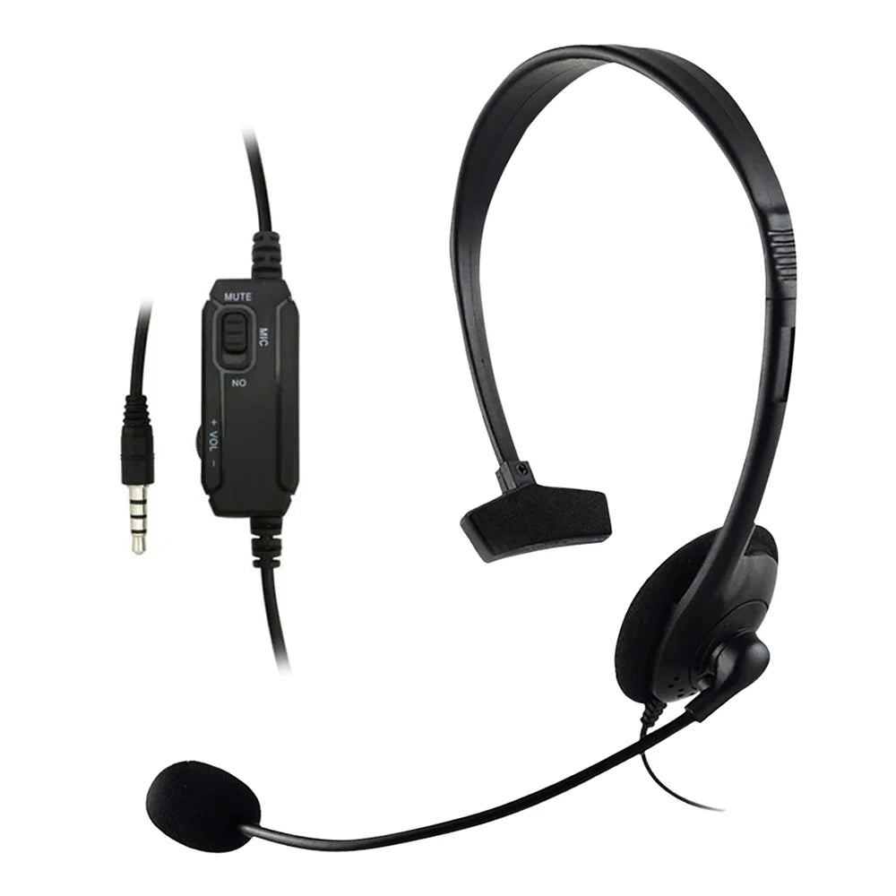 Headphones 3.5mm Wired Gaming Headset Earphones Music For PS4 Play Station 4 Game PC Chat computer With Microphone 120° Rotation