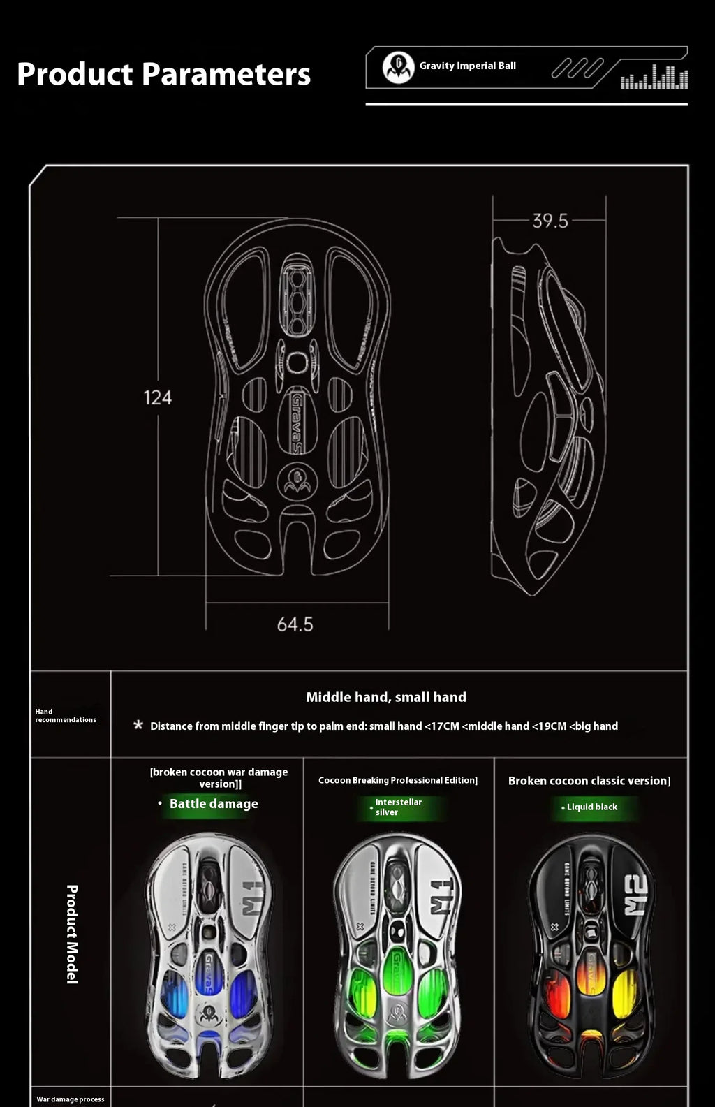GravaStar M1 M2 Wireless Magnesium Alloy Gaming mouse PAW3395 4K 26000DPI bluetooth 2.4G wired Hollow design Gamer Mouse Gifts