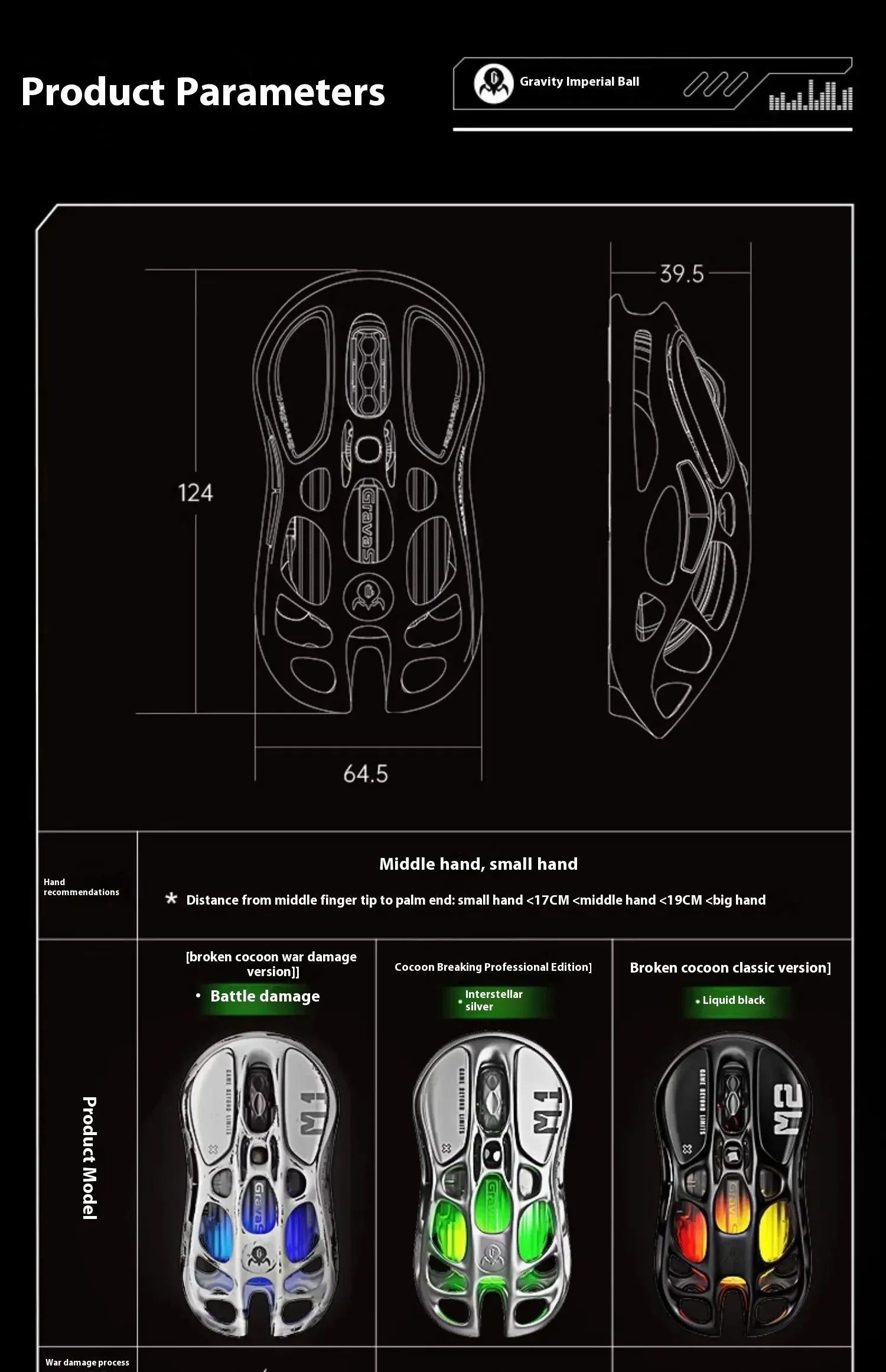 GravaStar M1 M2 Wireless Magnesium Alloy Gaming mouse PAW3395 4K 26000DPI bluetooth 2.4G wired Hollow design Gamer Mouse Gifts