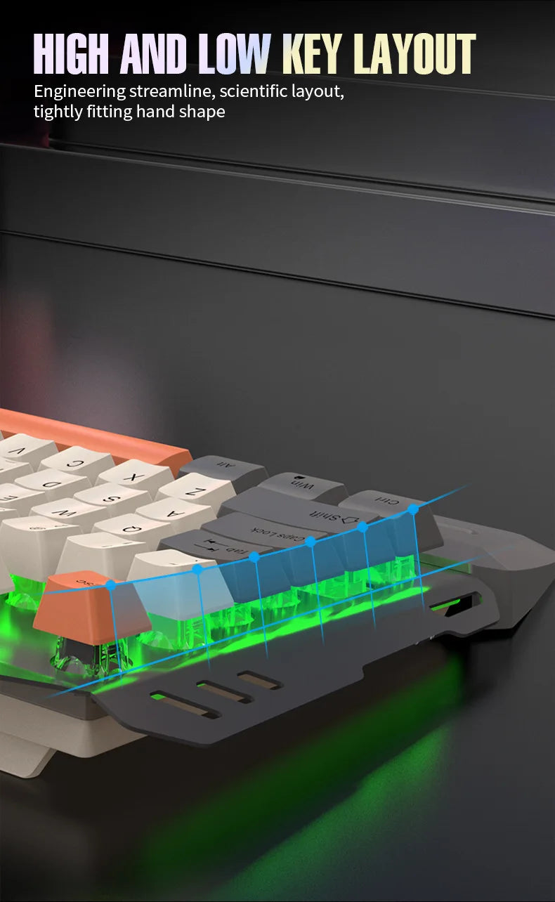 Gaming Keyboard 100% Layout Mechanical Feel 104 Key Spanish Russian Korean Arabic Keyboard Gamer Wired RGB Volume Knob Mouse K90