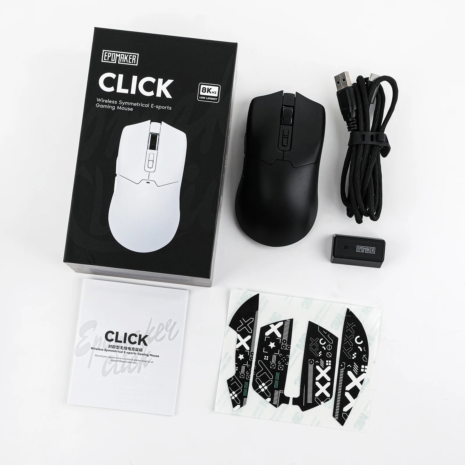 EPOMAKER Click Gaming Mouse Wireless 2.4Ghz/Bluetooth/Type-C 800 to 42000 DPI Adjustable 8K Polling Rate for PC/Mac/Linux