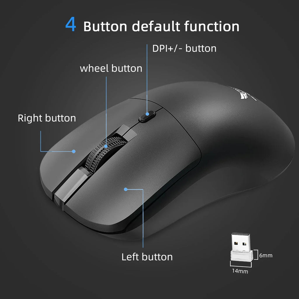 2.4G Wireless Mouse Gaming Mouse 3 Levels 1600 DPI Optical Office Mouse Ergonomic Mouse Mice for PC Computer Laptop Macbook