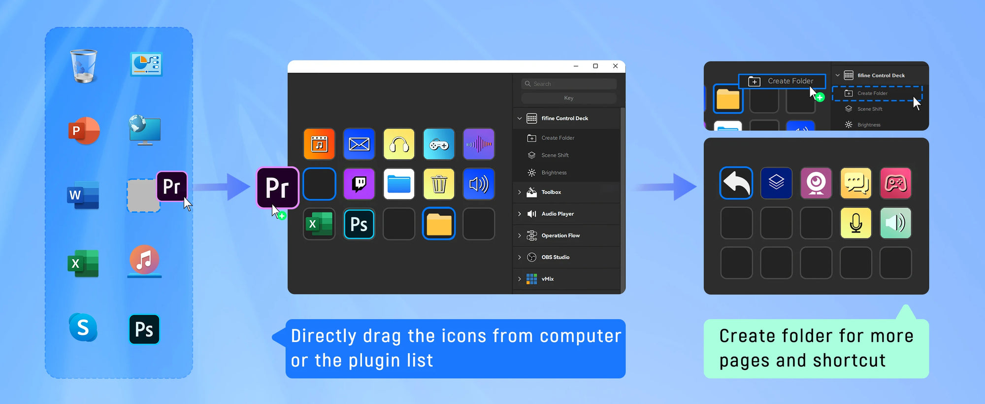 FIFINE D6 Macro Stream Controller App-Triggered Actions with 15-Key Programmable Deck for Live Streaming, for OBS/Twitch/YouTube
