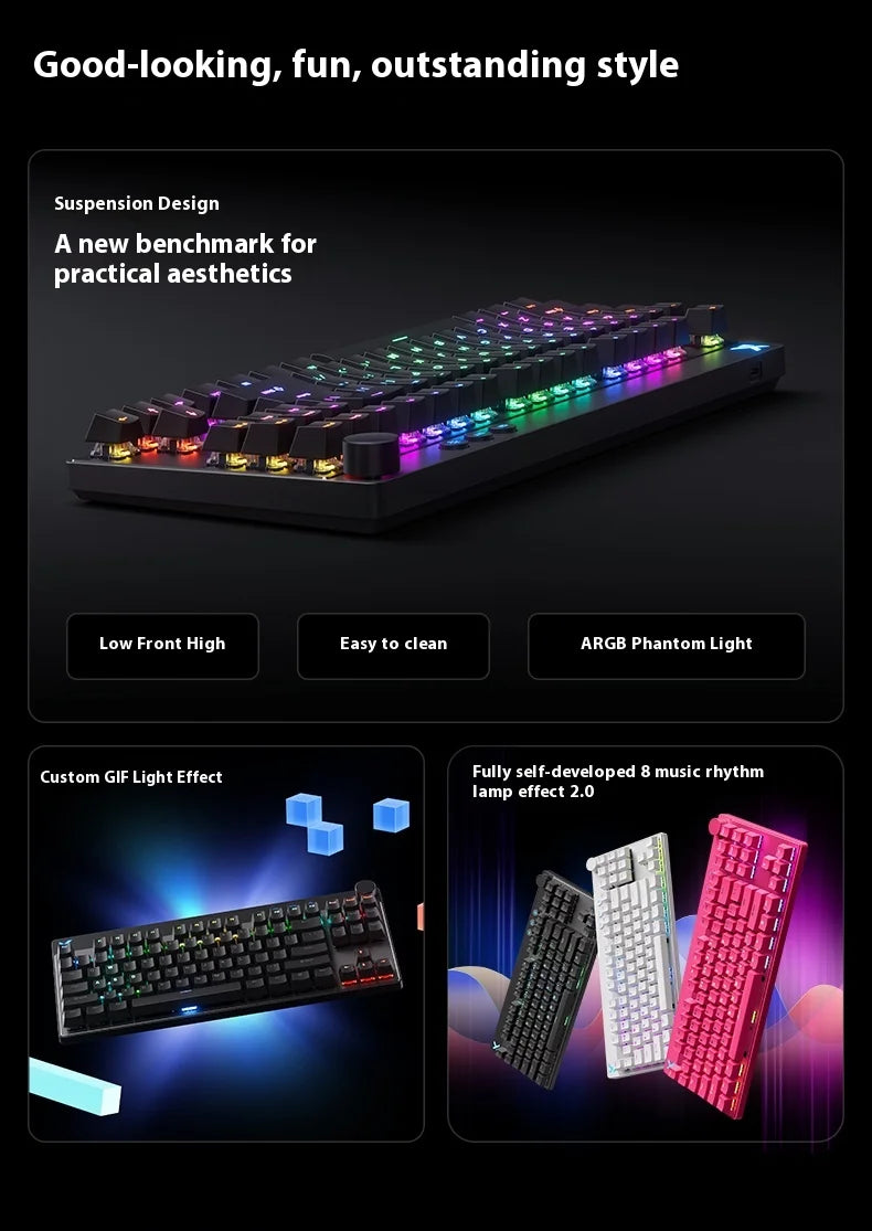 Mchose Mix 87 Magnetic Axis Mechanical Keyboard Customized Esports Fps Gaming Dedicated Wired Valorant Magnetic Axis Keyboard