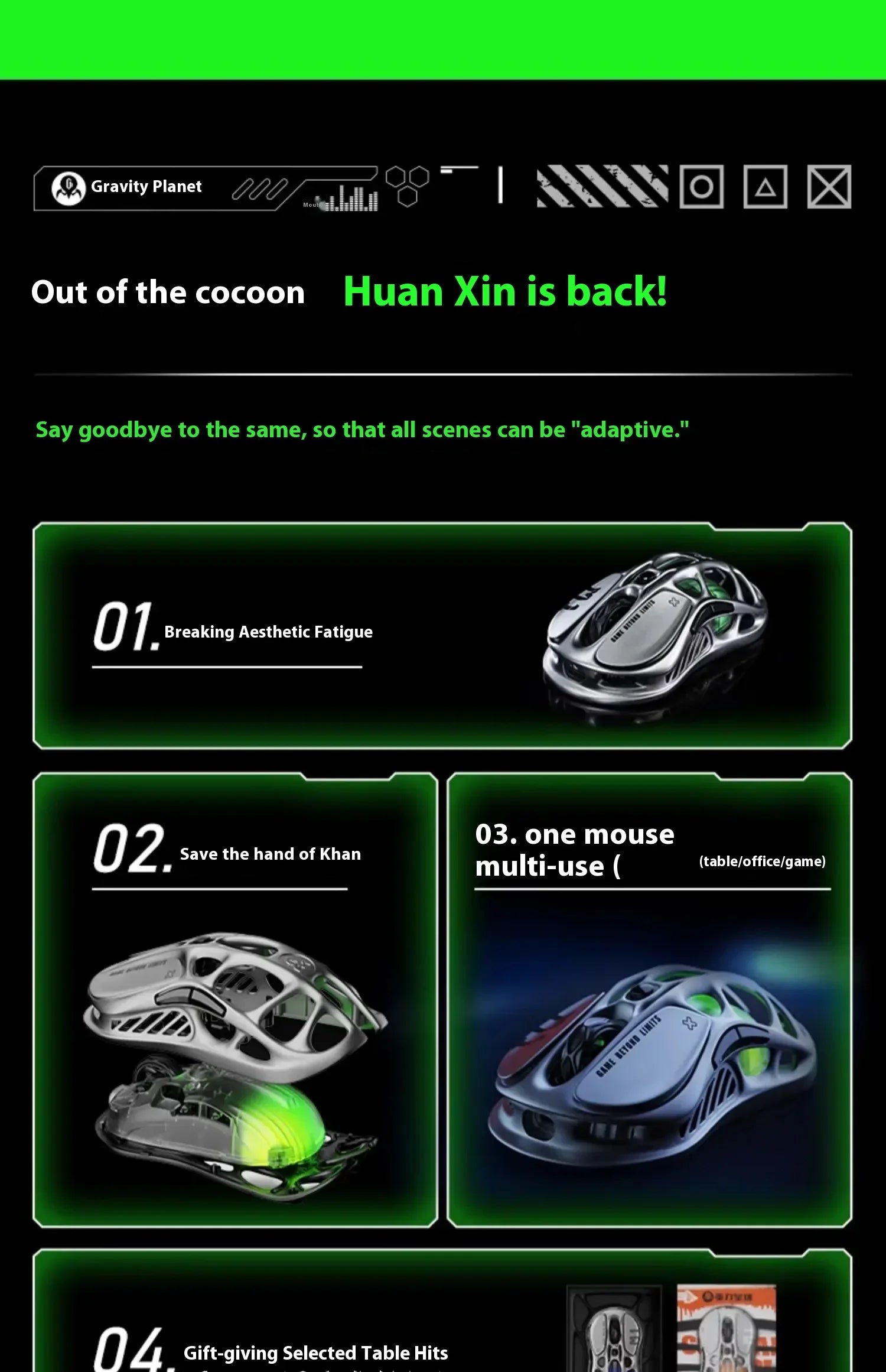 GravaStar M1 M2 Wireless Magnesium Alloy Gaming mouse PAW3395 4K 26000DPI bluetooth 2.4G wired Hollow design Gamer Mouse Gifts