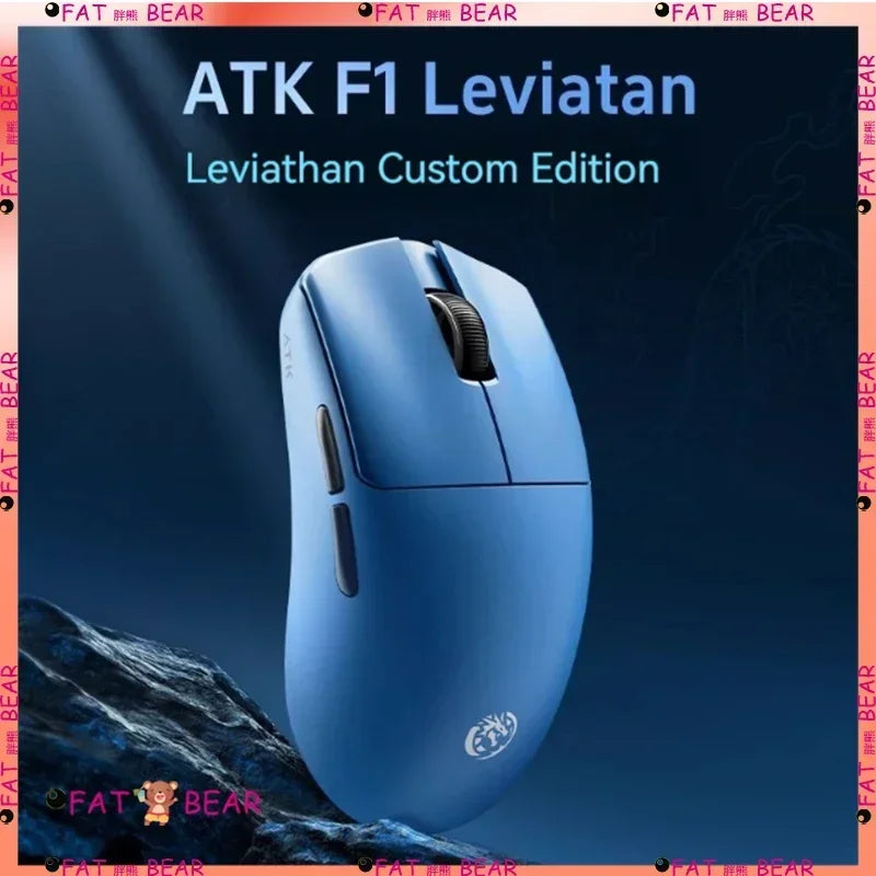 Atk Blazing Sky F1 Leviathan Mouse Wireless Accessories Laptop Mouse 8K Lightweight Office Gaming Mouse Customizable