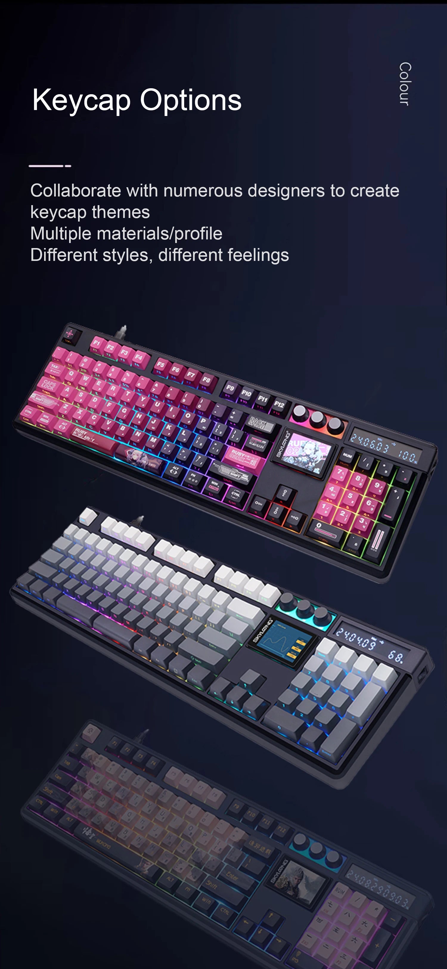 SKYLOONG GK104 Pro Mechanical E-sport Gamer Keyboard Full-Size Wireless Keyboard RGB Backlit Hot-Swappable Game Keyboard for PC