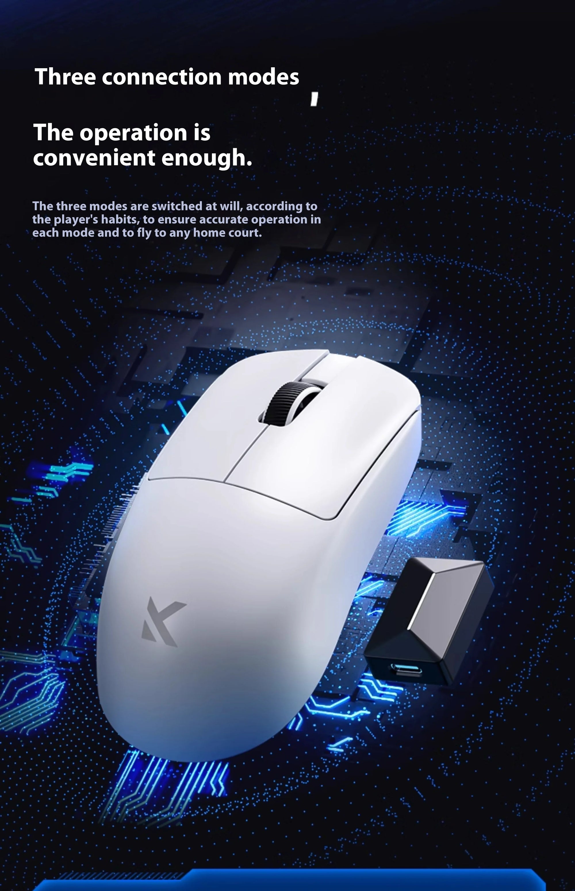 MCHOSE L7 Ultra+ Lightweight Mouse Wireless Tri-mode Bluetooth PAW3395 500mAh PC Esports Laptop Gaming Mice L7 Pro+ ﻿