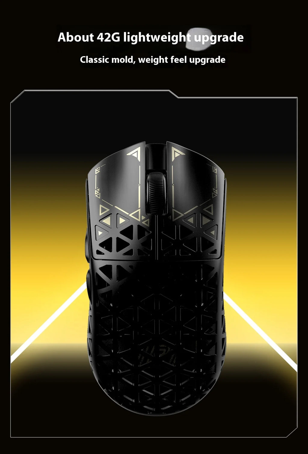 IPI Float Mouse Tri Mode Wireless Mouse PAW3395 8000Hz Polling Rate Custom Hollow Out Carbon Fibre Gaming Mice PC Accessories