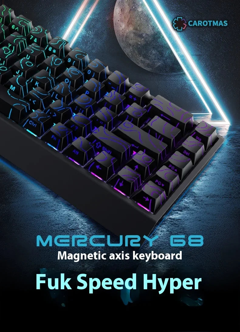 IROK Carotmas Mercury68 Magnetic Switch Mechanical Keyboards 8K 68keys RT0.004mm Low Delay Custom Wired Gaming Keyboard PC Gifts