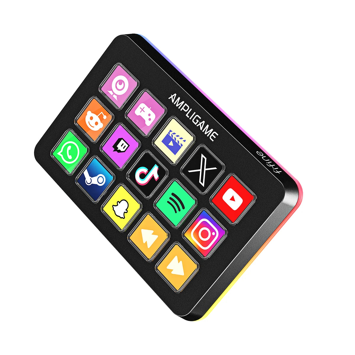 FIFINE D6 Macro Stream Controller App-Triggered Actions with 15-Key Programmable Deck for Live Streaming, for OBS/Twitch/YouTube