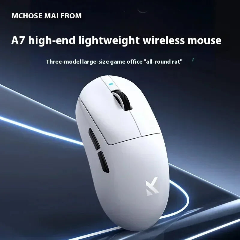 MCHOSE A7 Series Mouse PAW3950 8K Top Speed Receiver Ergonomics 2.4G Wireless Gaming E-Sports Mice Customized PC Accessory Gifts