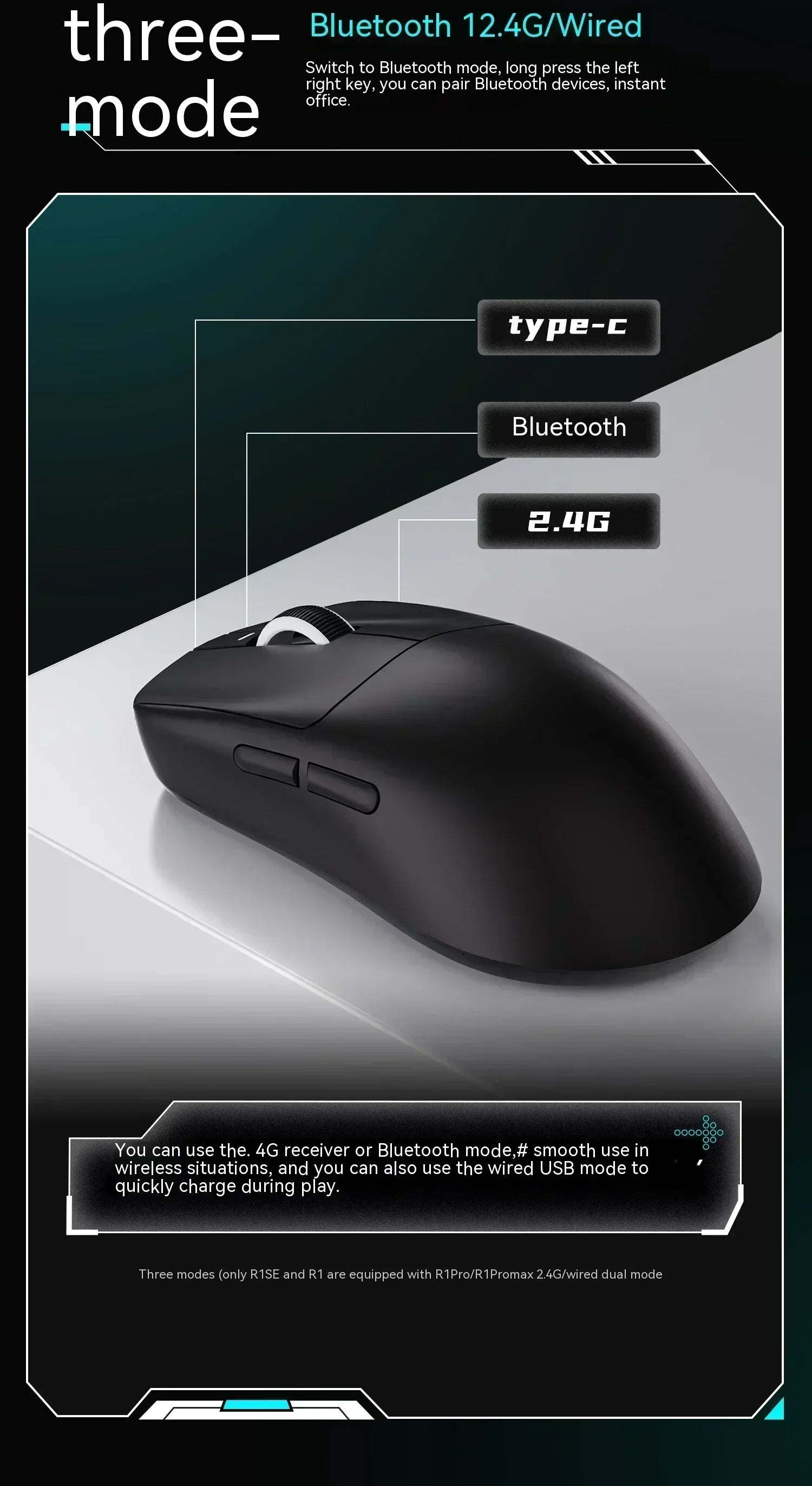 Vgn VXE Dragonfly R1 NearLink/Pro Max Mouse Wireless Buletooth Three Mode Paw3395 Wired Light Weight PC Gaming E-Sports Mouse