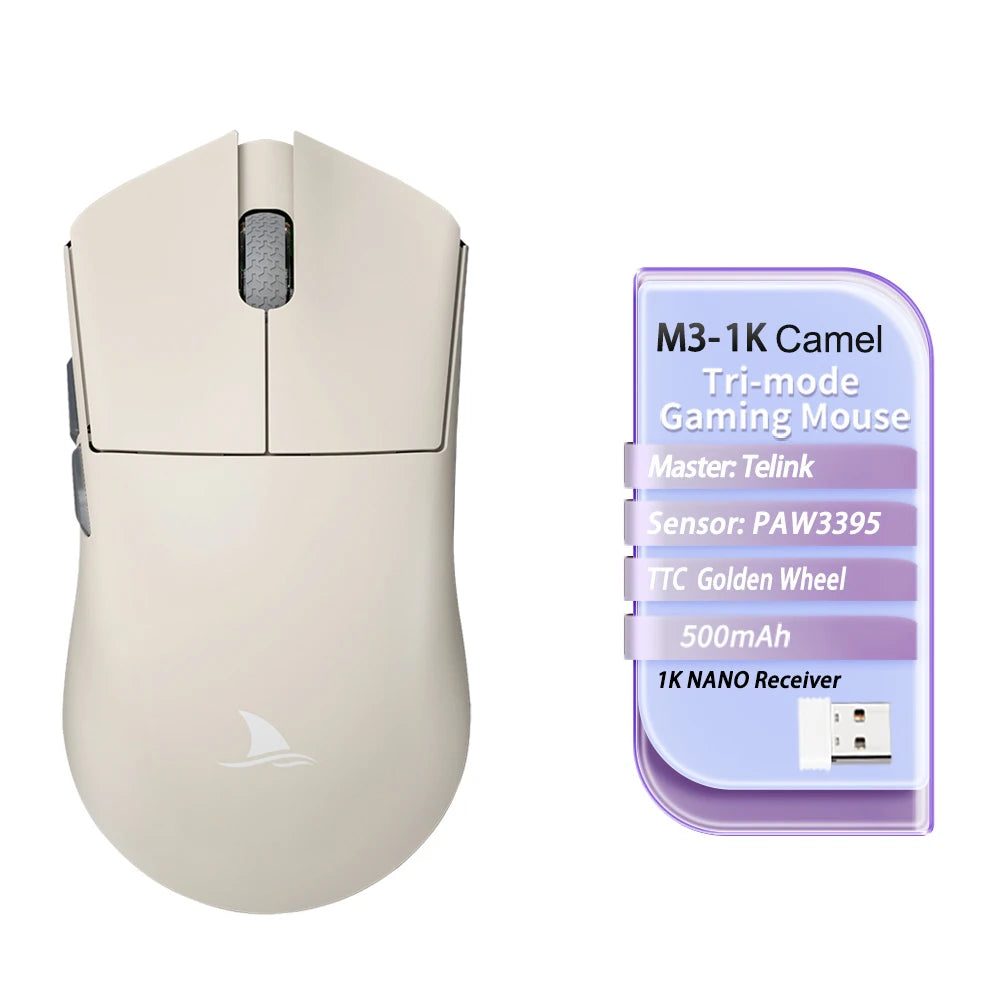 Motospeed Darmoshark M3 8K Bluetooth Wireless Gaming Mouse 26K DPI PAW3395 Sensor Computer Office Mouse TTC For Laptop PC
