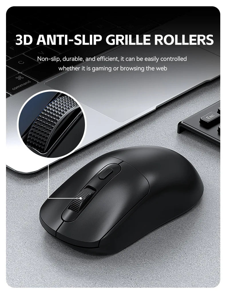 X8 Lightweight Wireless Gaming Mouse with 3 Mode 2.4G USB-C Wired BT 26K DPI PAW3395 Optical Sensor for PC/Laptop/Win/Mac