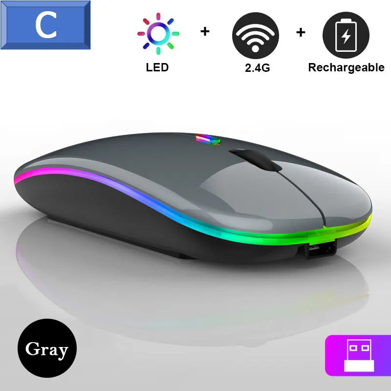 Silent Bluetooth Mouse Rechargeable Wireless Computer Laptop Optical Mouse for iPad Samsung Tablet Universal Mice Noiseless