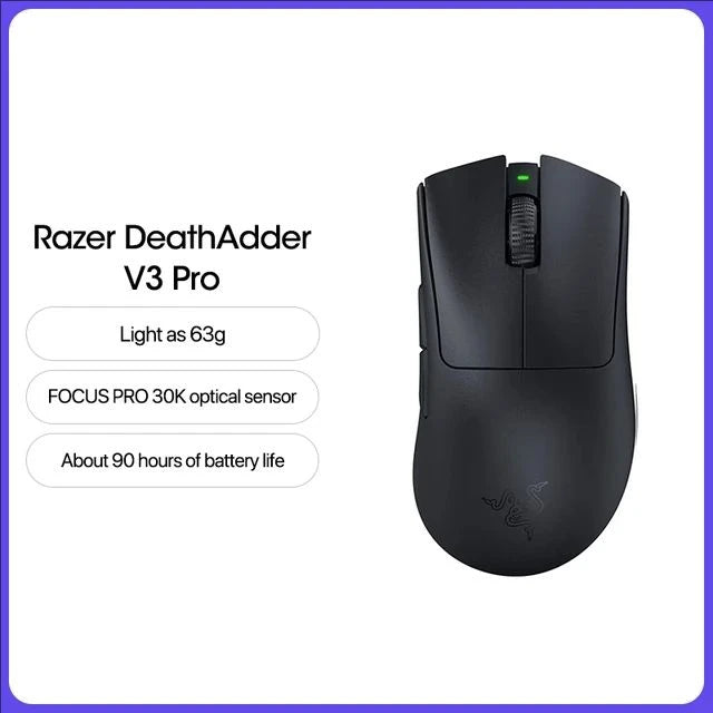 Original Razer Series Wired Mouse And DeathAdder V3 Pro Wireless Gaming Mouse 63g Ultra Lightweight 30K DPI Optical Sensor Mice