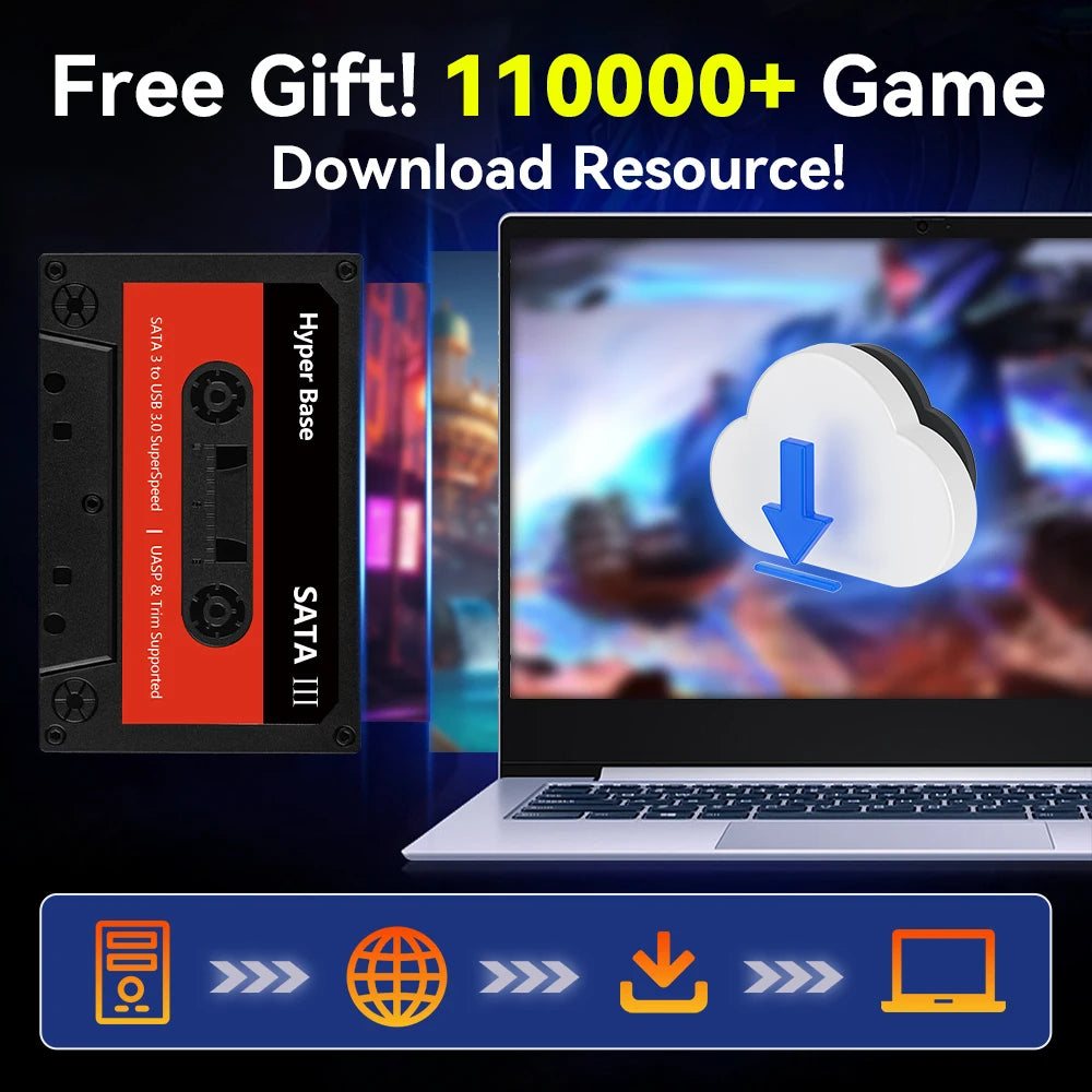 Batocera.Linux 35 2TB Gaming HDD Portable Game Hard Drive with 52000+ Games for PS3/PS2/Wii/WiiU/N64/MAME/SS for PC/Laptop/Mac