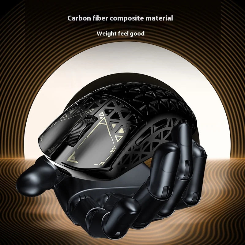 IPI Float Mouse Tri Mode Wireless Mouse PAW3395 8000Hz Polling Rate Custom Hollow Out Carbon Fibre Gaming Mice PC Accessories