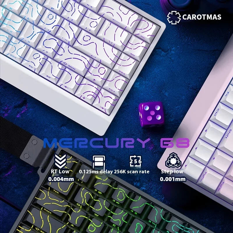 IROK Carotmas Mercury68 Magnetic Switch Mechanical Keyboards 8K 68keys RT0.004mm Low Delay Custom Wired Gaming Keyboard PC Gifts