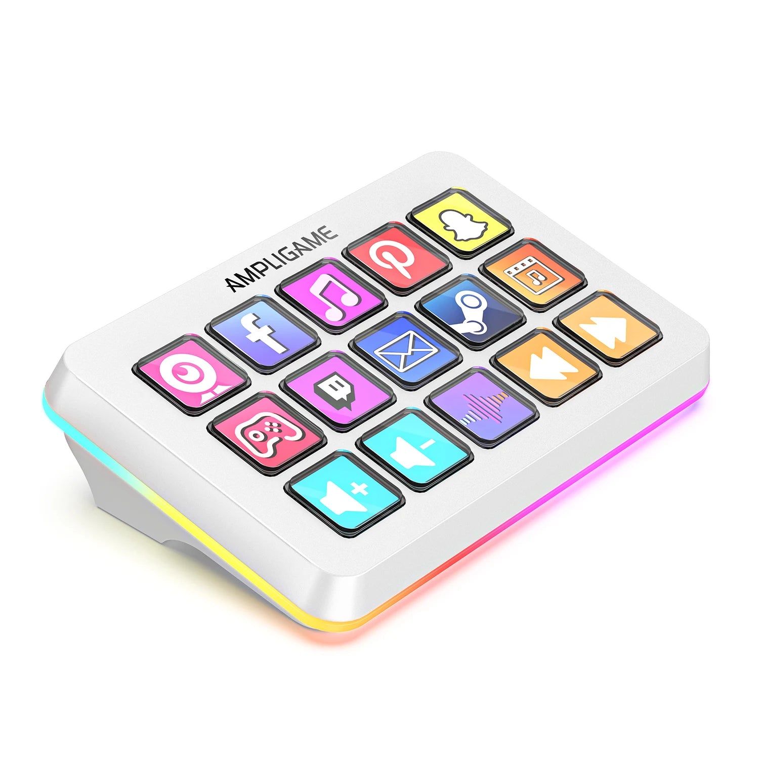FIFINE D6 Macro Stream Controller App-Triggered Actions with 15-Key Programmable Deck for Live Streaming, for OBS/Twitch/YouTube