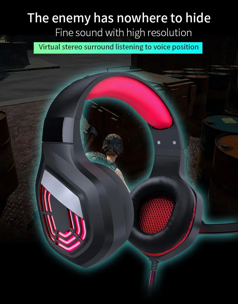 G7 Gaming Headset With Noise-cancelling Microphone Surround Sound 3.5mm Wired LED Gaming Headset For Gamers