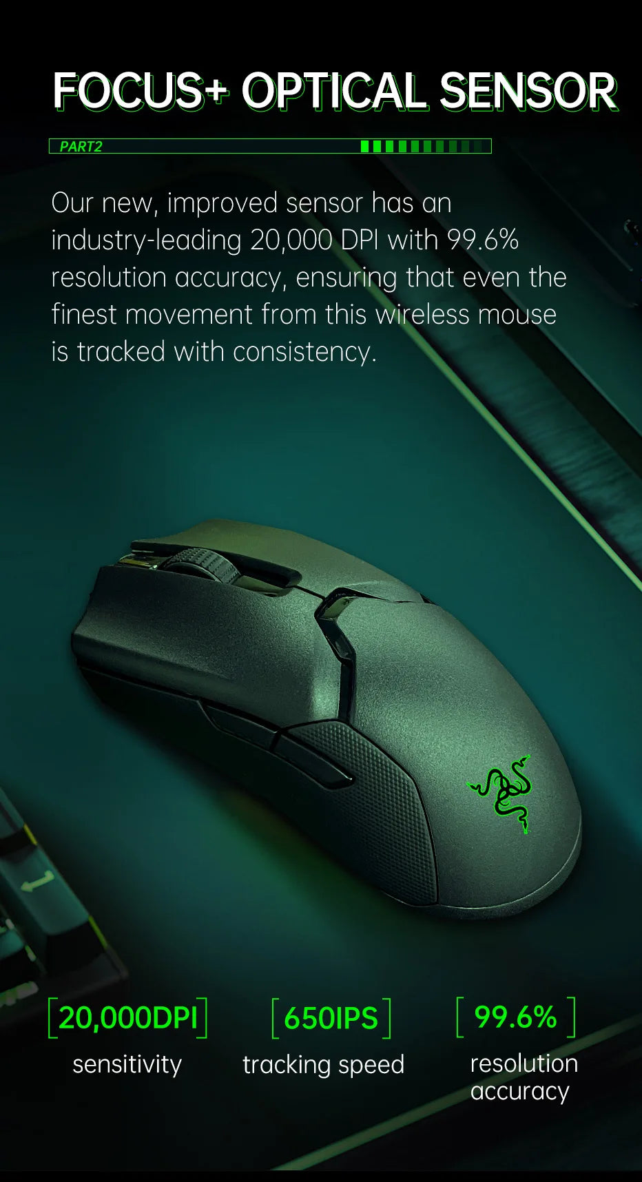 Razer Viper Ultimate Wireless Gaming Mouse (With Charging Base) Hyperspeed Optical Programmable Mouse For PC Laptop