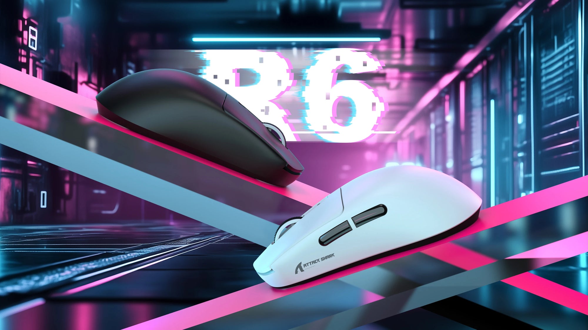ATTACK SHARK R6 Ultralight 39g Wireless 8K Gaming Mouse, PAW3950MAX Sensor, Nordic 52840, 42K DPI, 2.4G/BT/Wired, for PC/MAC